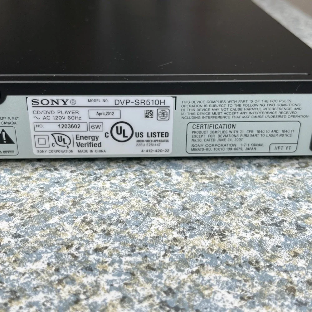 Sony dvp sr510h